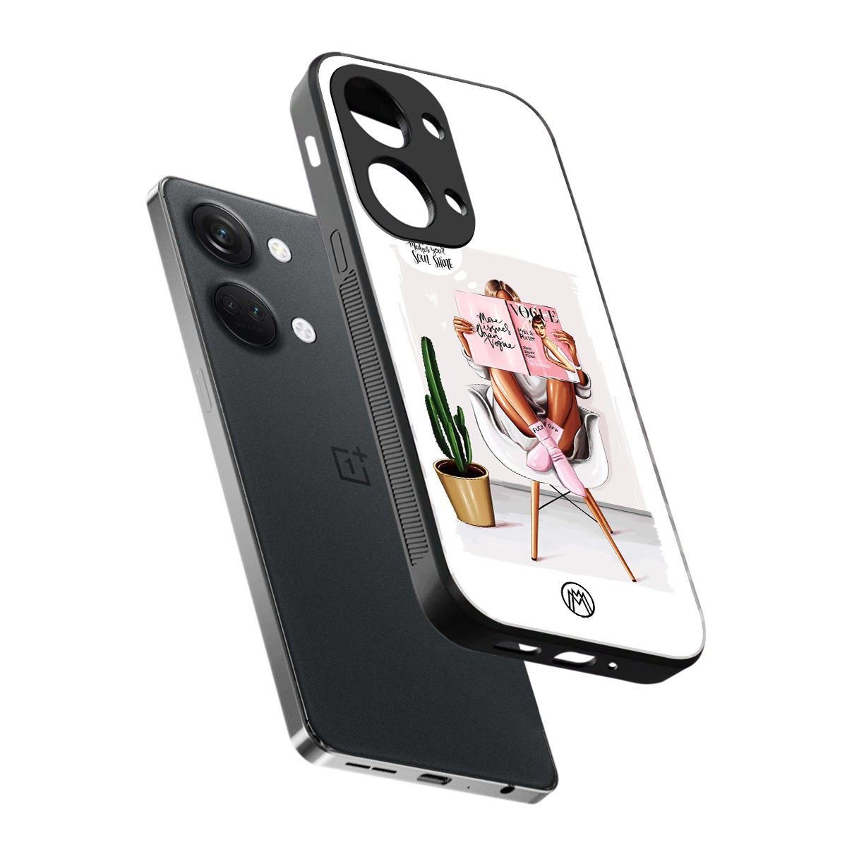 full glam vogue back phone cover | glass case for oneplus nord 3