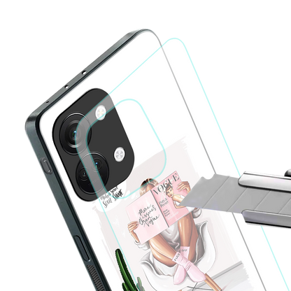 full glam vogue back phone cover | glass case for oneplus nord 3