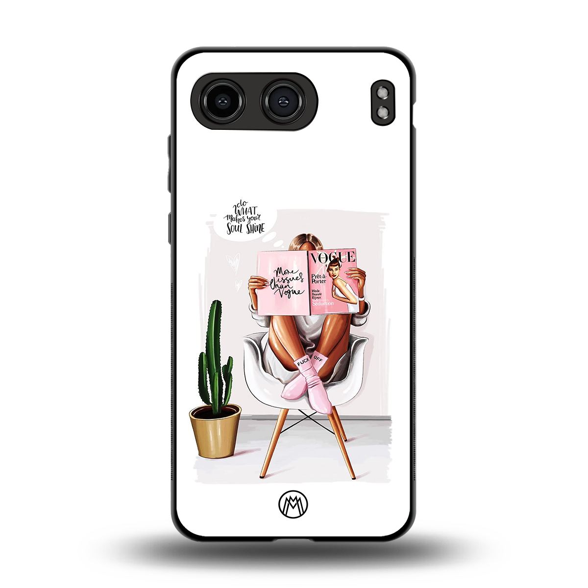 full glam vogue back phone cover | glass case for oneplus nord 4