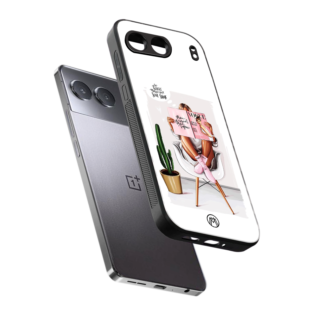 full glam vogue back phone cover | glass case for oneplus nord 4