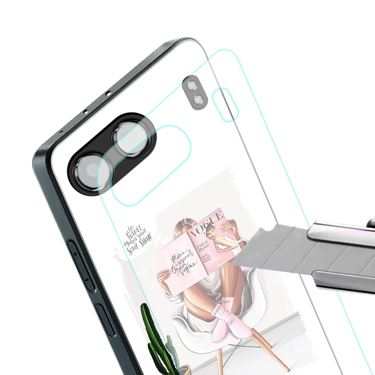 full glam vogue back phone cover | glass case for oneplus nord 4