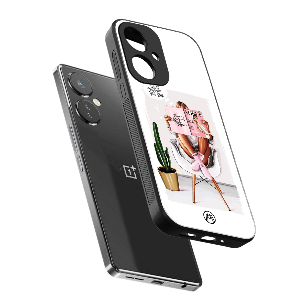 full glam vogue back phone cover | glass case for oneplus nord ce 3