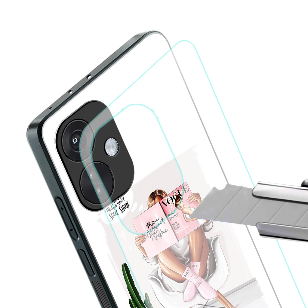 full glam vogue back phone cover | glass case for oneplus nord ce 3