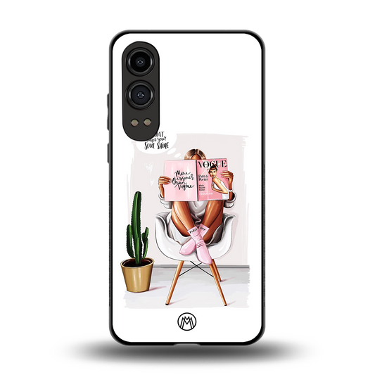 full glam vogue back phone cover | glass case for oneplus nord ce 4 lite