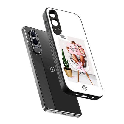 full glam vogue back phone cover | glass case for oneplus nord ce 4 lite