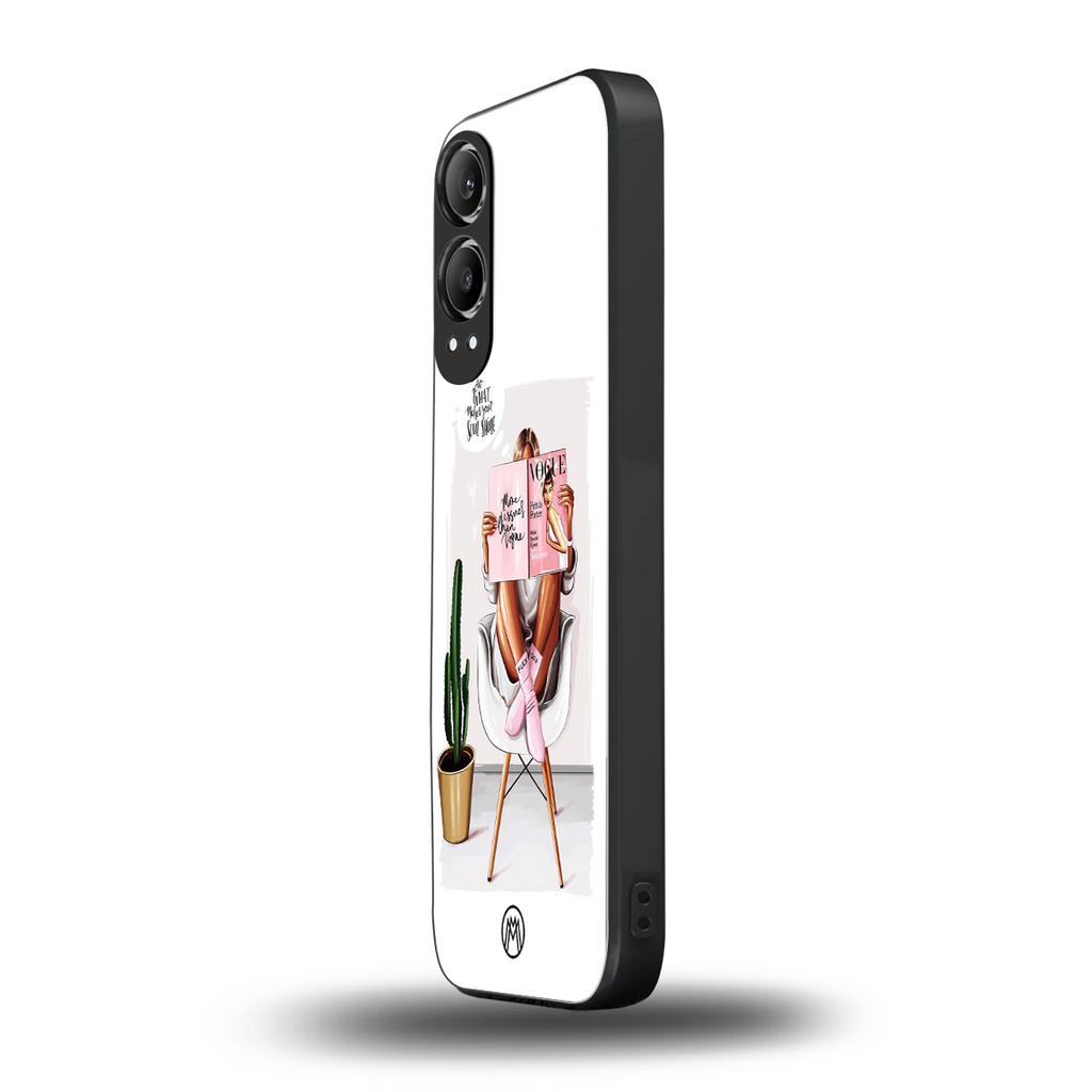 full glam vogue back phone cover | glass case for oneplus nord ce 4 lite