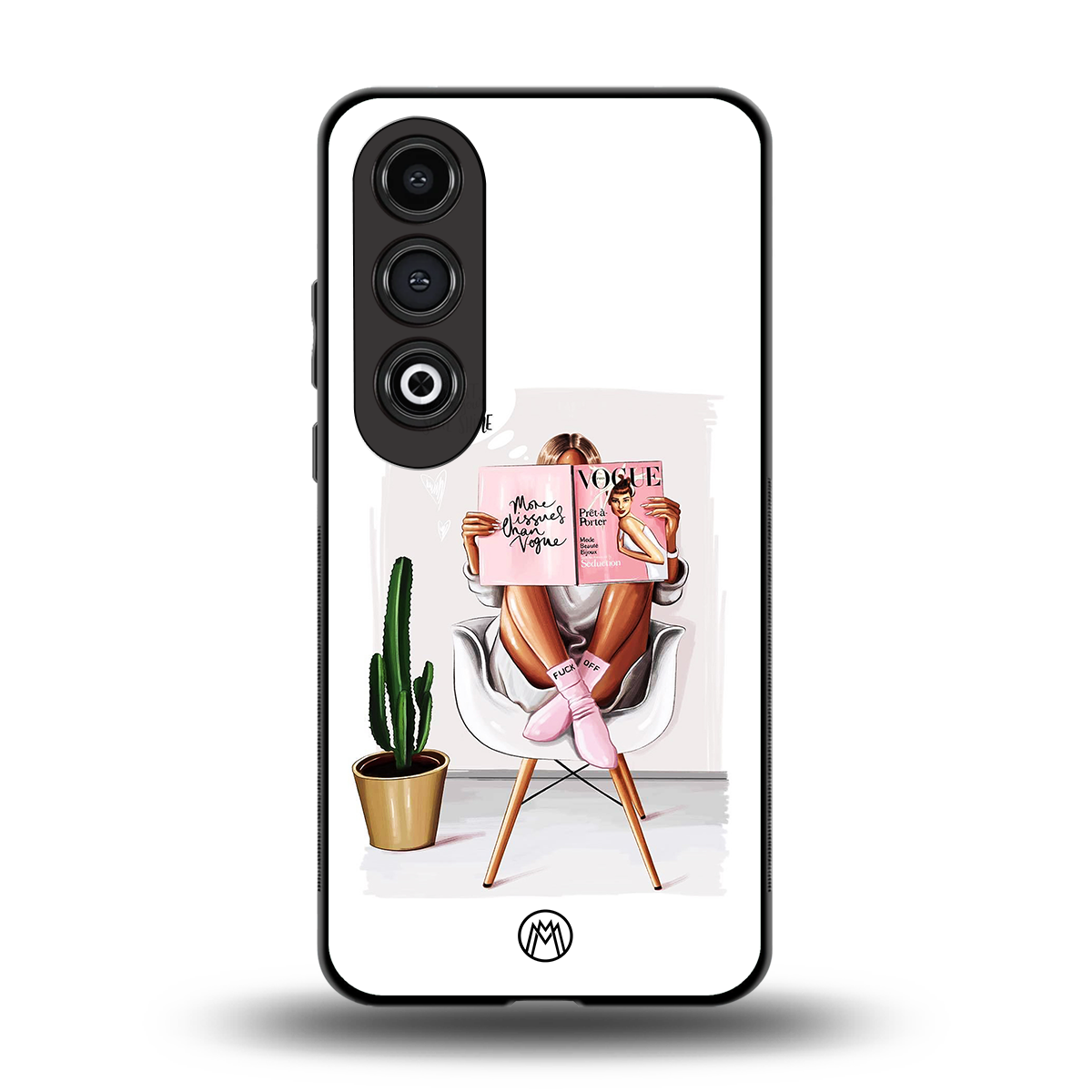 full glam vogue back phone cover | glass case for oneplus nord ce 4