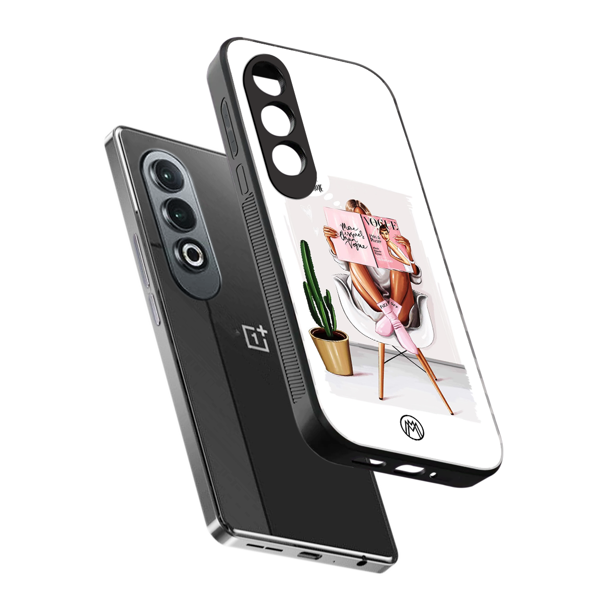 full glam vogue back phone cover | glass case for oneplus nord ce 4