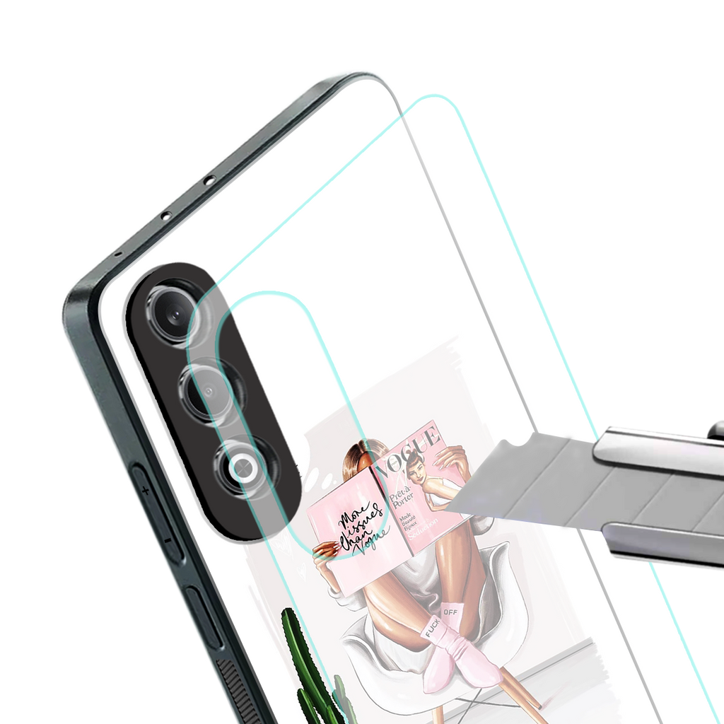 full glam vogue back phone cover | glass case for oneplus nord ce 4