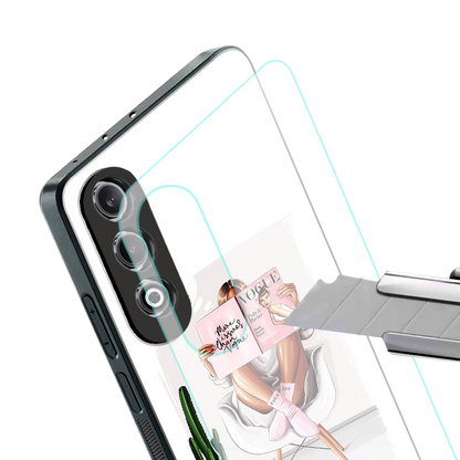 full glam vogue back phone cover | glass case for oneplus nord ce 4