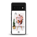 full glam vogue back phone cover | glass case for google pixel 6 pro