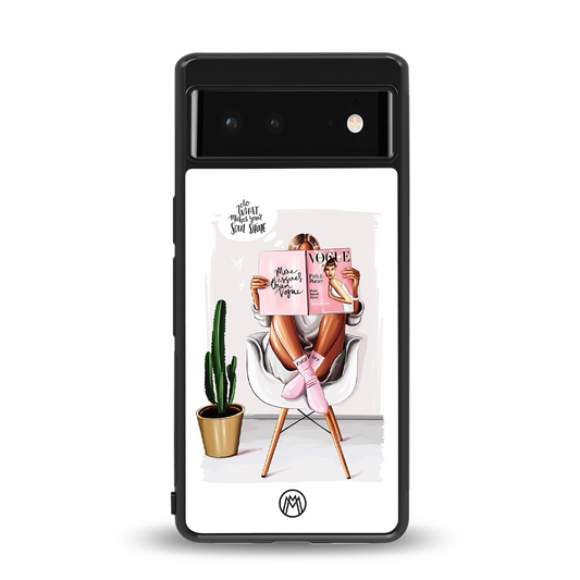 full glam vogue back phone cover | glass case for Google Pixel 6A