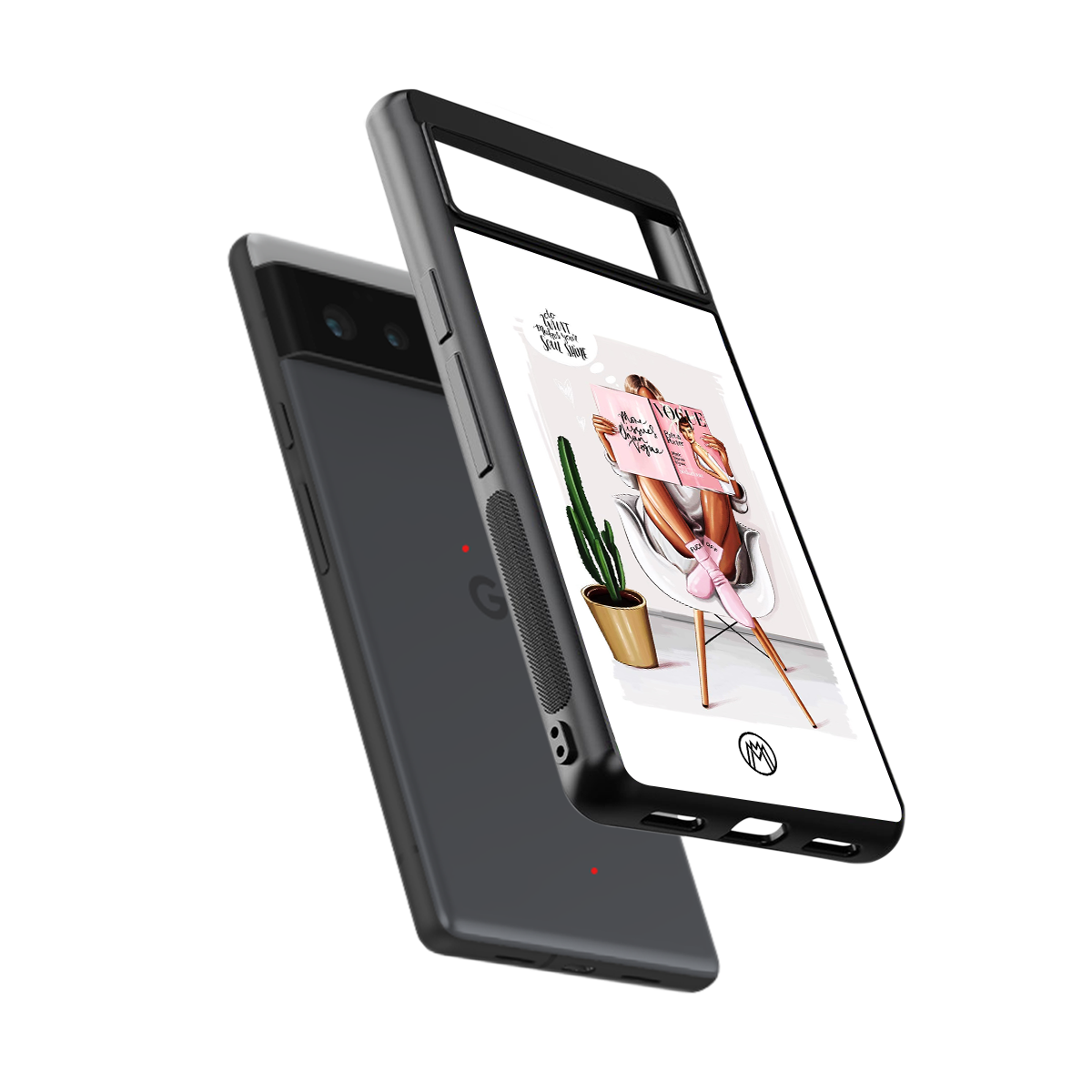 full glam vogue back phone cover | glass case for google pixel 6