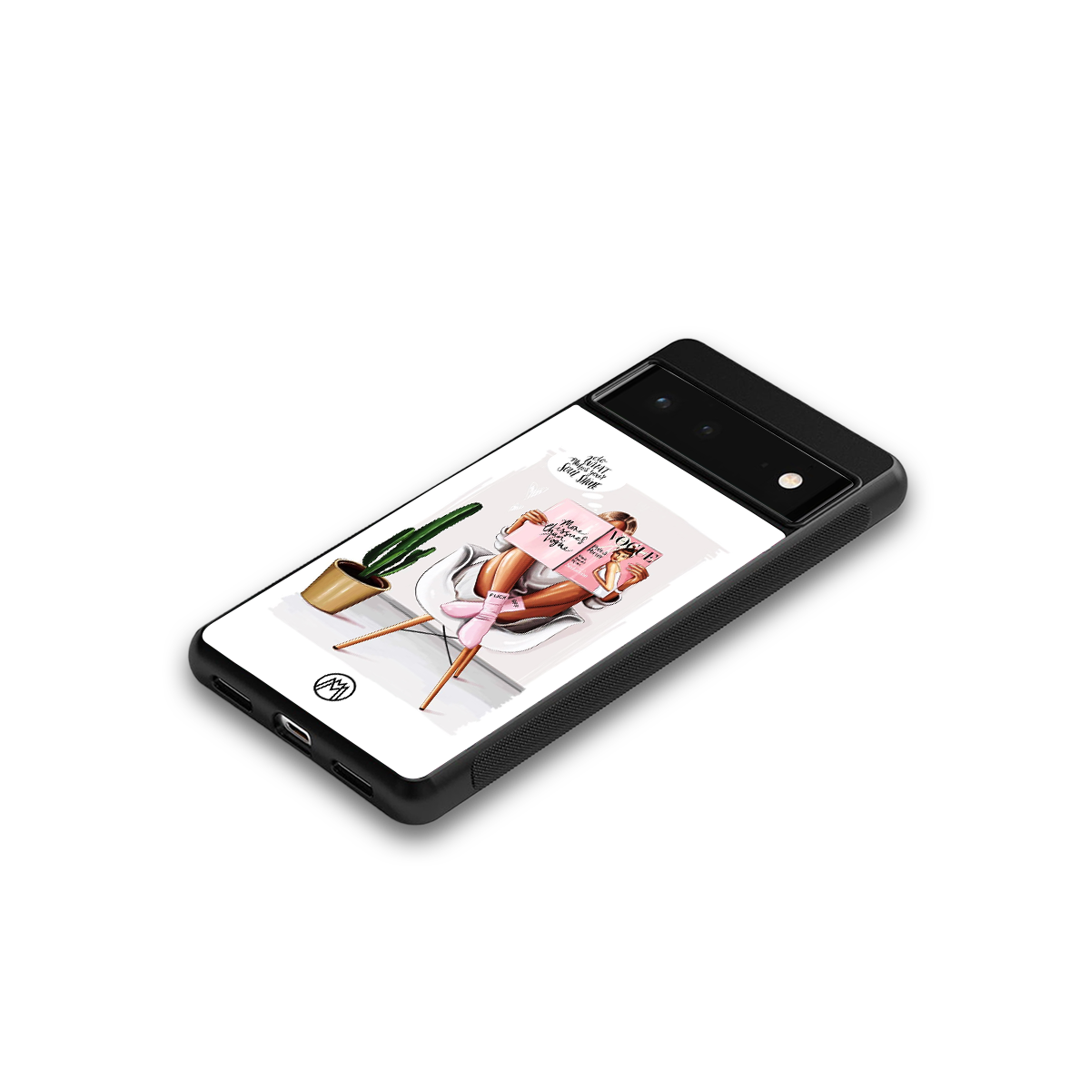 full glam vogue back phone cover | glass case for Google Pixel 6A