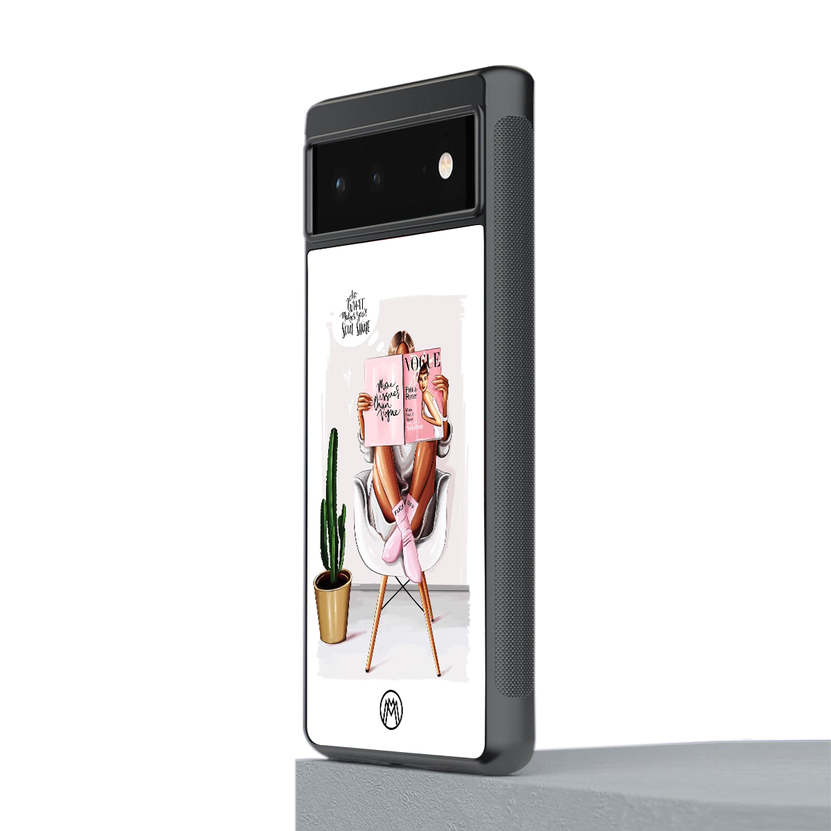 full glam vogue back phone cover | glass case for google pixel 6