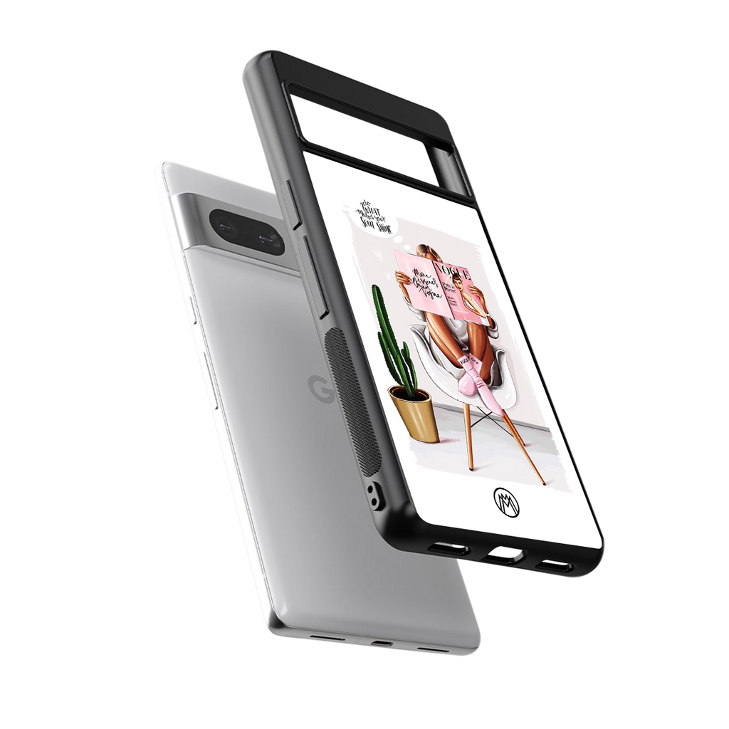 full glam vogue back phone cover | glass case for Google Pixel 7