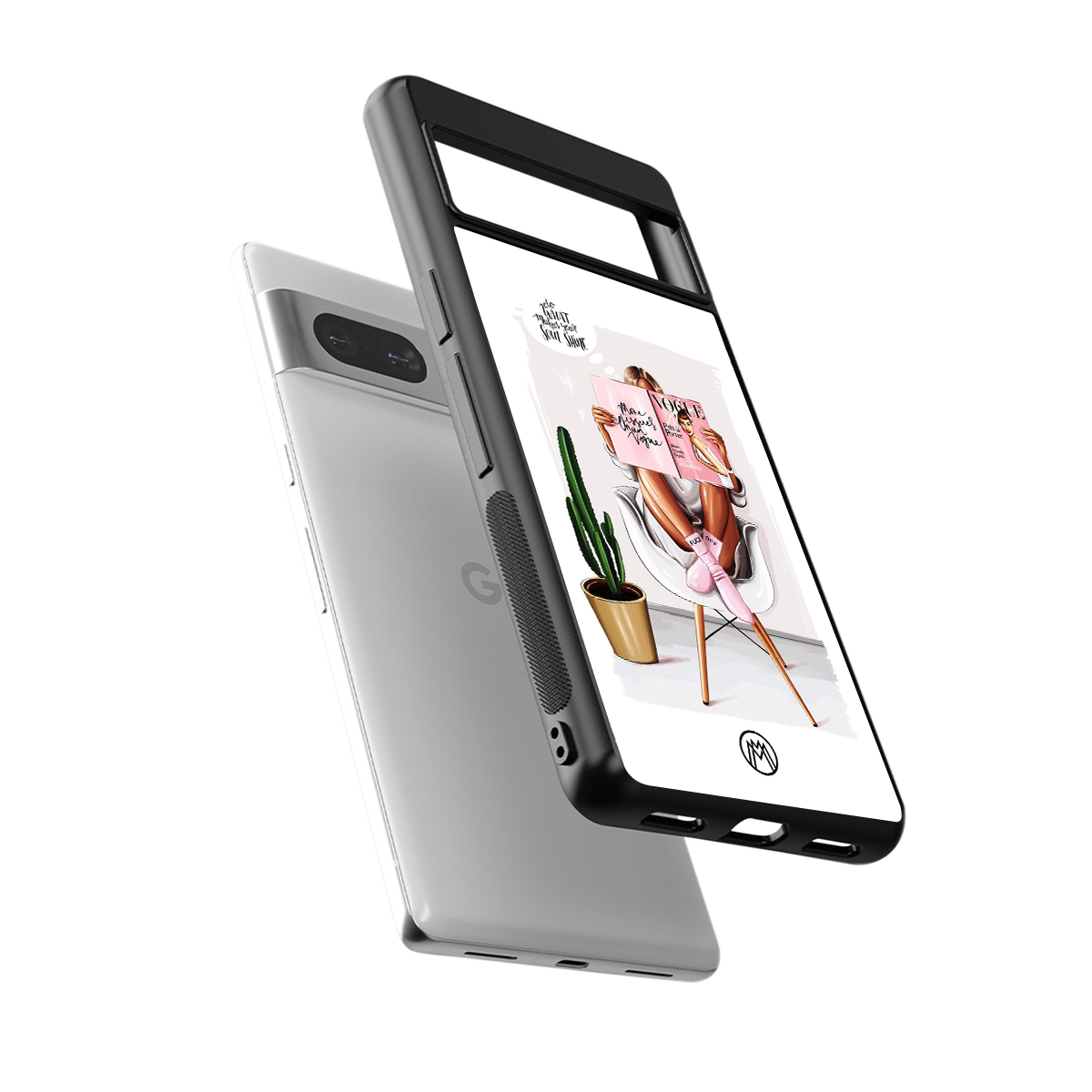full glam vogue back phone cover | glass case for Google Pixel 7A