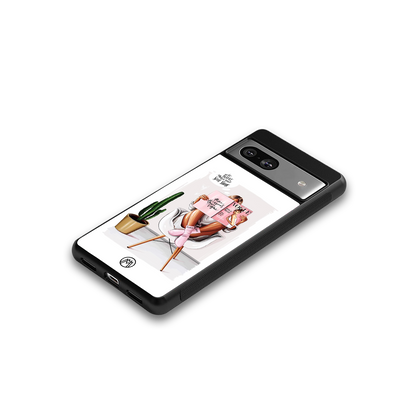 full glam vogue back phone cover | glass case for Google Pixel 7A