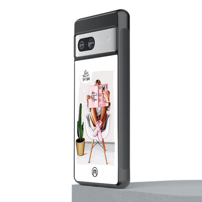 full glam vogue back phone cover | glass case for Google Pixel 7