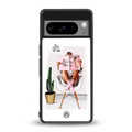 full glam vogue back phone cover | glass case for google pixel 8 pro