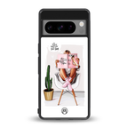 full glam vogue back phone cover | glass case for google pixel 8 pro
