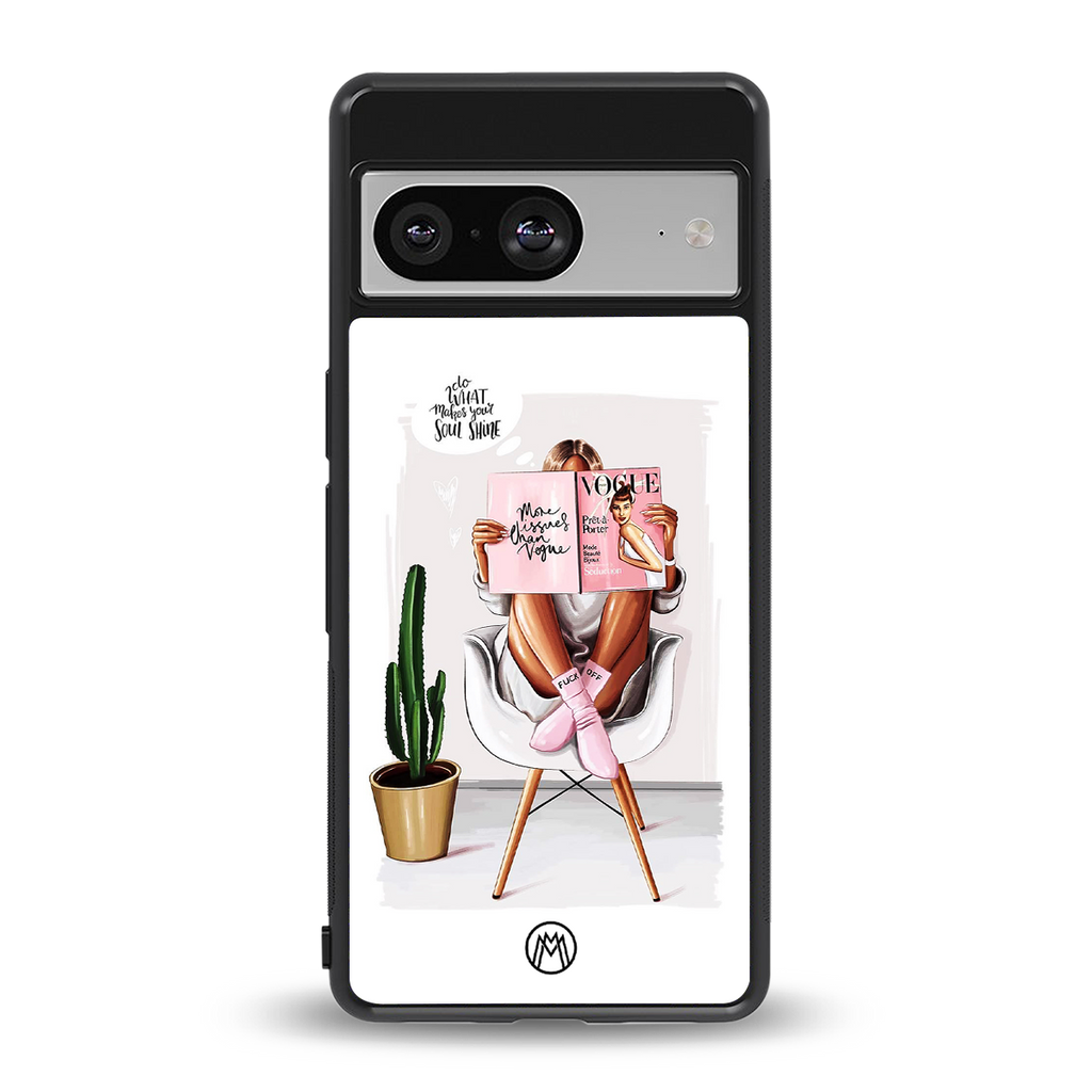 full glam vogue back phone cover | glass case for Google Pixel 8