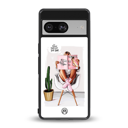 full glam vogue back phone cover | glass case for Google Pixel 8