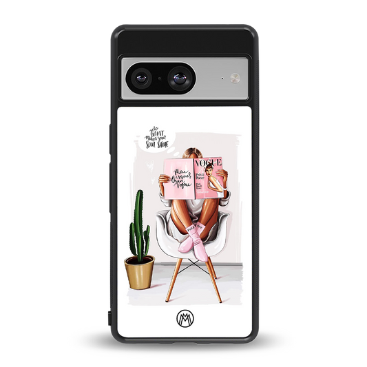 full glam vogue back phone cover | glass case for Google Pixel 8