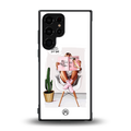full glam vogue back phone cover | glass case for samsung galaxy s23 ultra