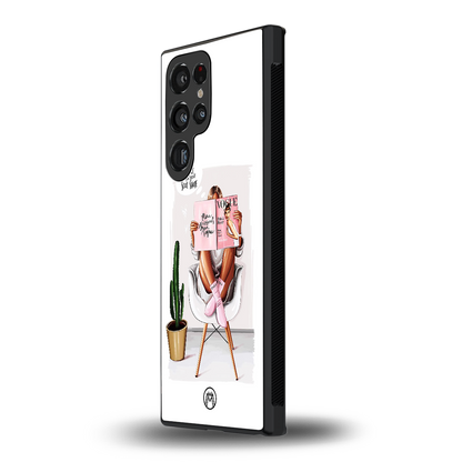 full glam vogue back phone cover | glass case for samsung galaxy s23 ultra