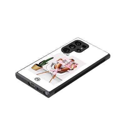 full glam vogue back phone cover | glass case for samsung galaxy s24 ultra