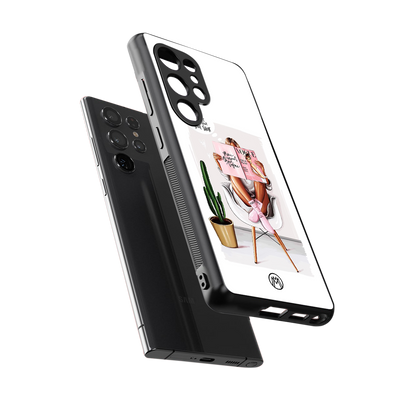 full glam vogue back phone cover | glass case for samsung galaxy s25 ultra