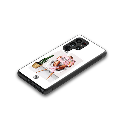 full glam vogue back phone cover | glass case for samsung galaxy s25 ultra