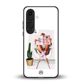 full glam vogue back phone cover | glass case for samsung galaxy s24 fe