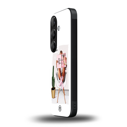 full glam vogue back phone cover | glass case for samsung galaxy s24 fe