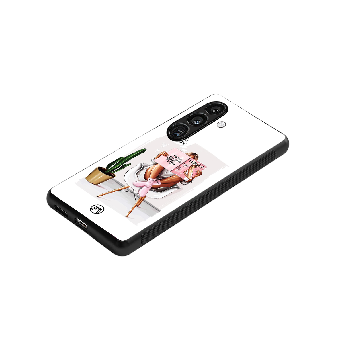 full glam vogue back phone cover | glass case for samsung galaxy s23 plus