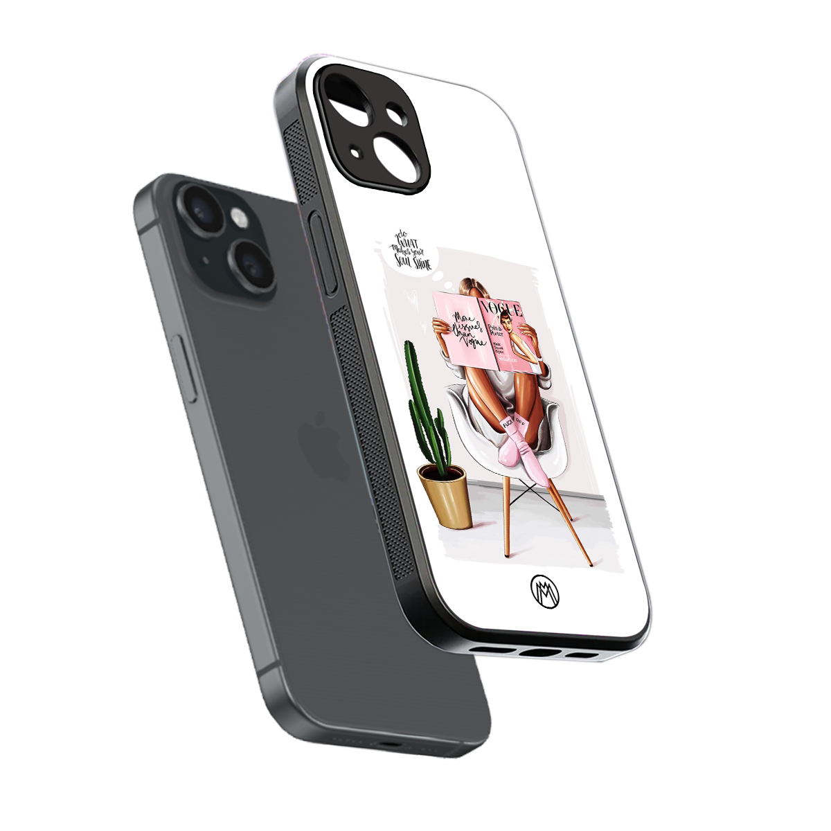 full glam vogue back phone cover | glass case for iphone 15