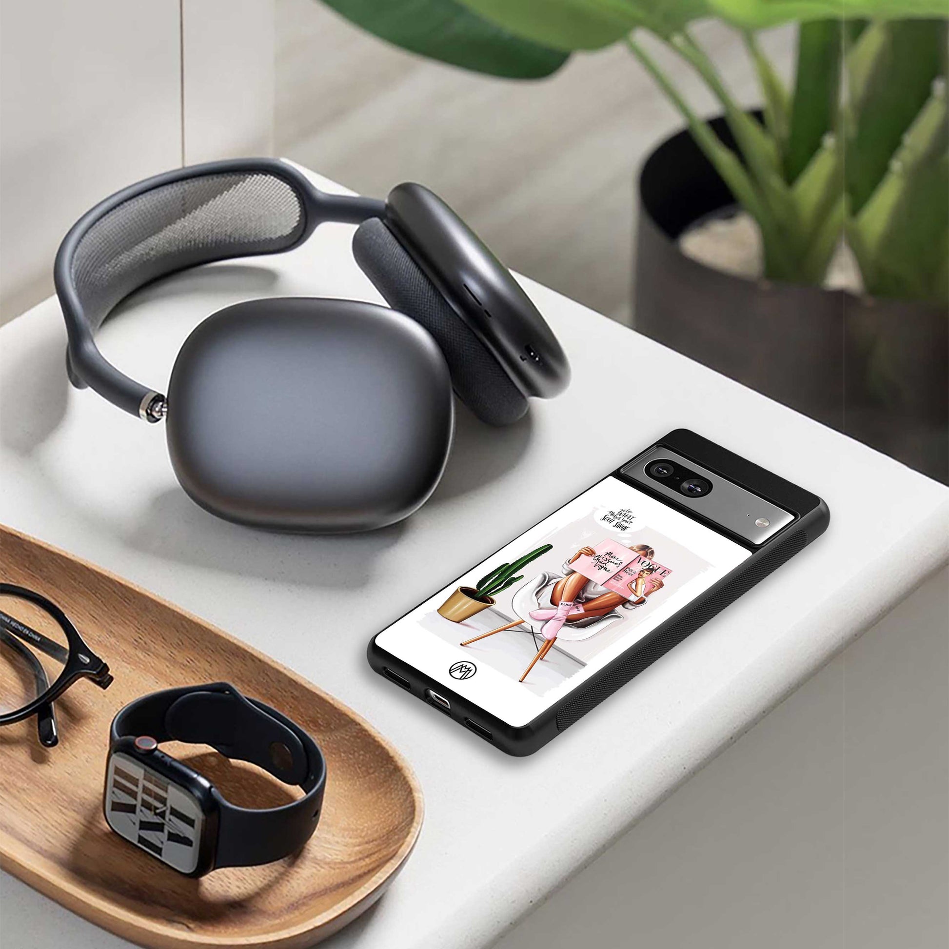 full glam vogue back phone cover | glass case for samsung galaxy s23 ultra