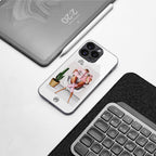 full glam vogue back phone cover | glass case for iphone 16 pro