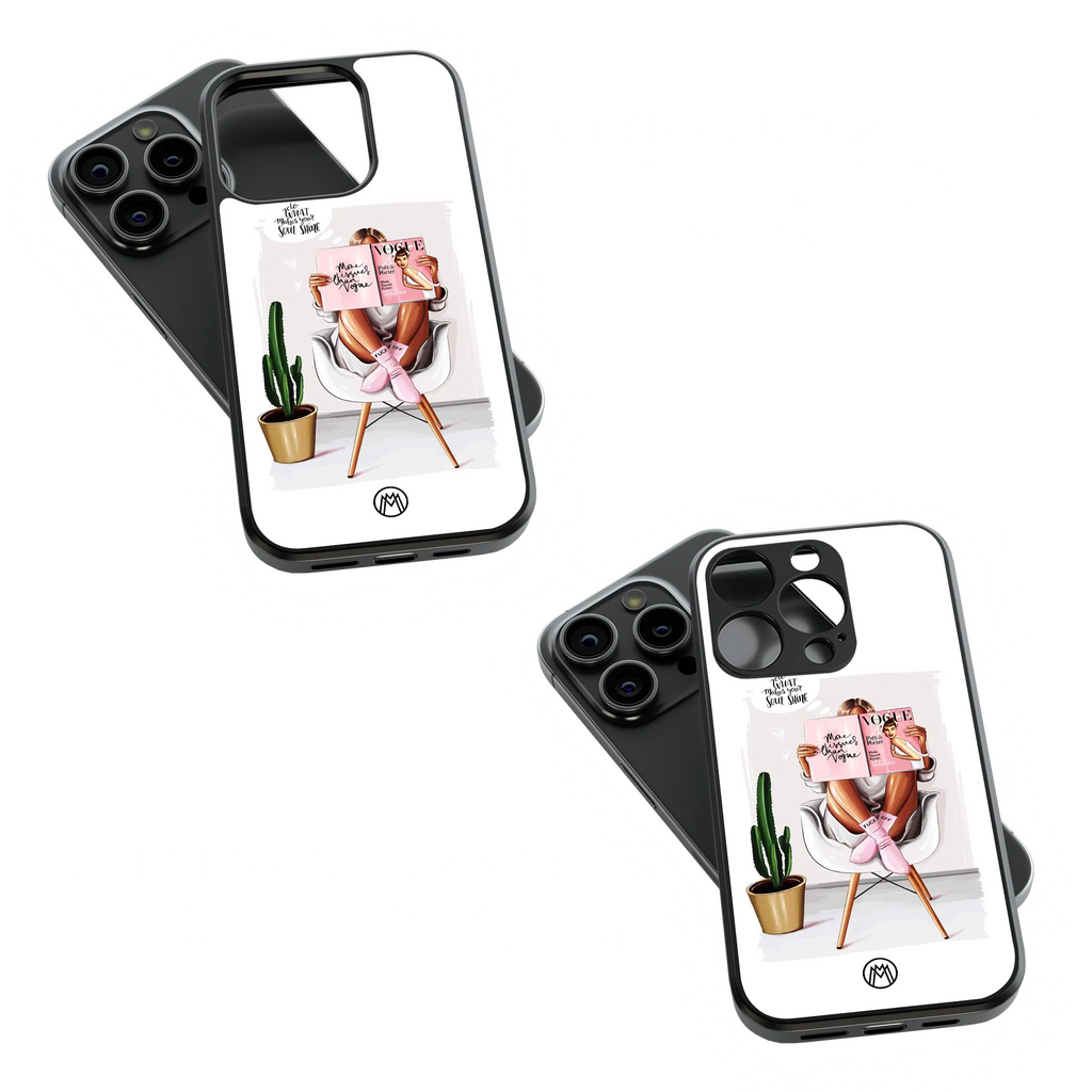 Trendy Glass Back Mobile Case for iPhone, Samsung, Redmi, OnePlus, Google Pixel, Motorola