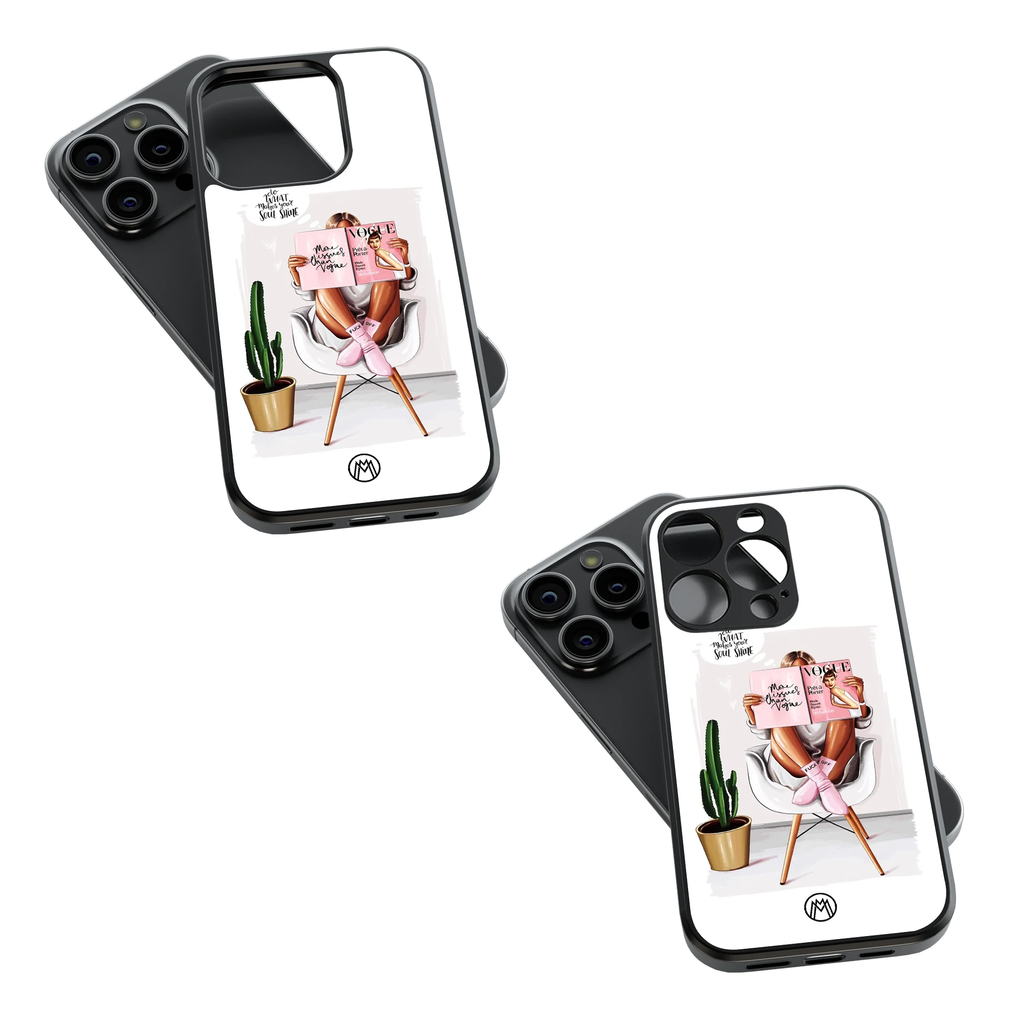 Trendy Glass Back Mobile Case for iPhone, Samsung, Redmi, OnePlus, Google Pixel, Motorola