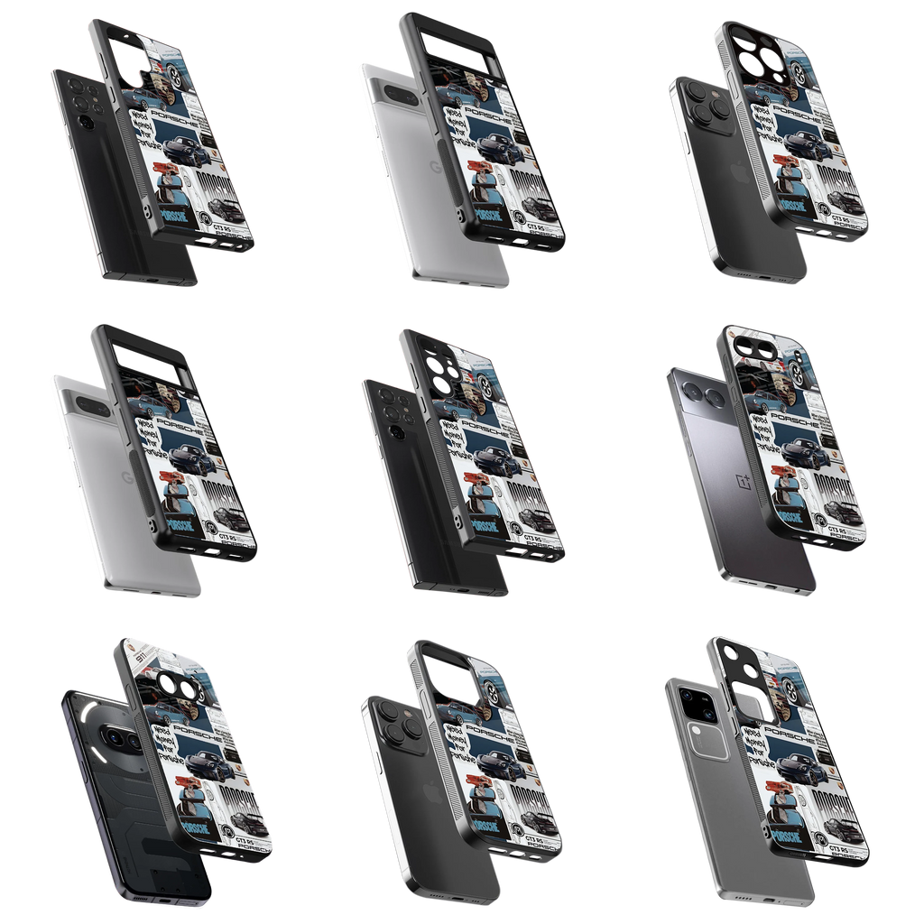 Durable Glass Back Mobile Case for iPhone, Samsung, OnePlus, Google Pixel, Redmi, Vivo, Oppo