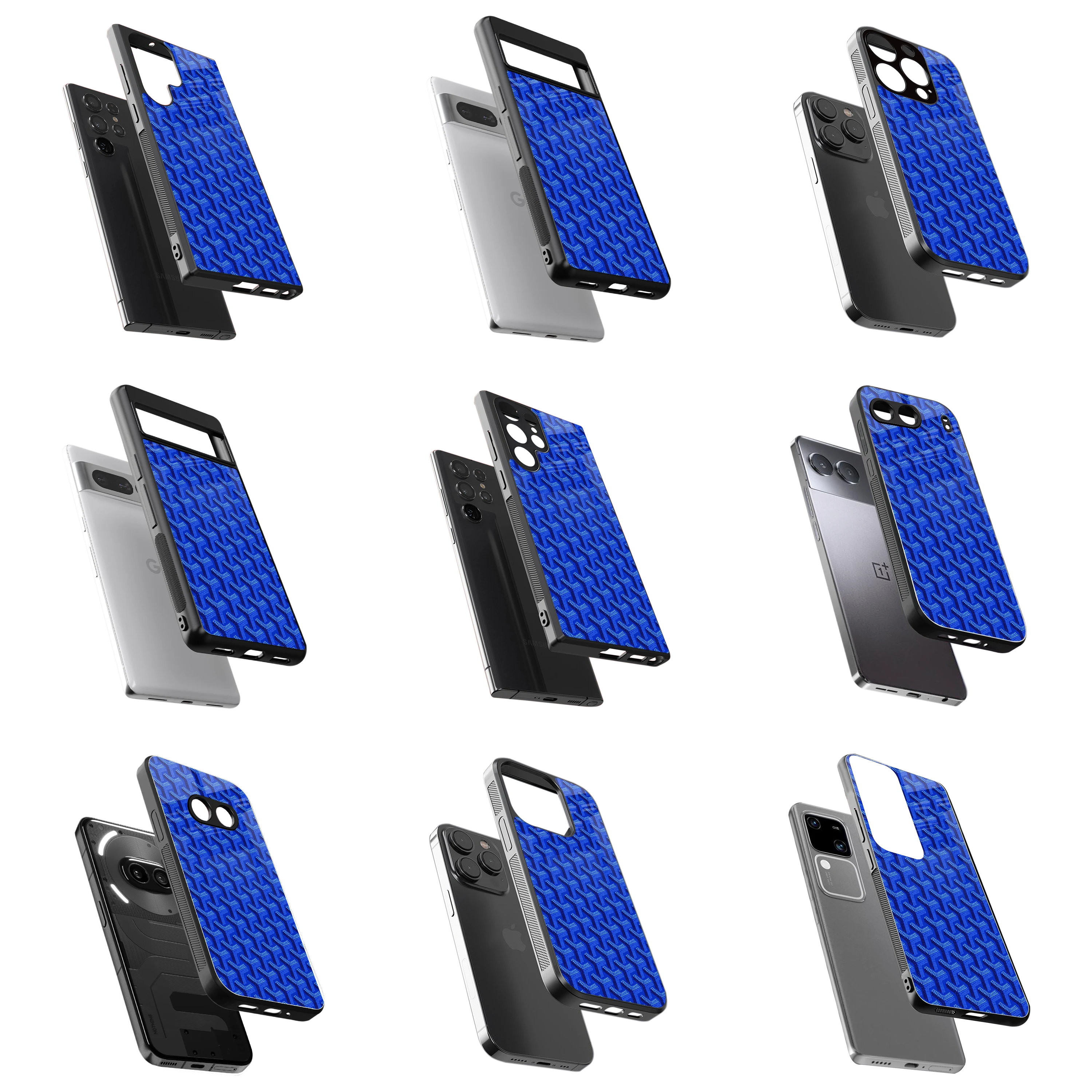 Durable Glass Back Mobile Case for iPhone, Samsung, OnePlus, Google Pixel, Redmi, Vivo, Oppo