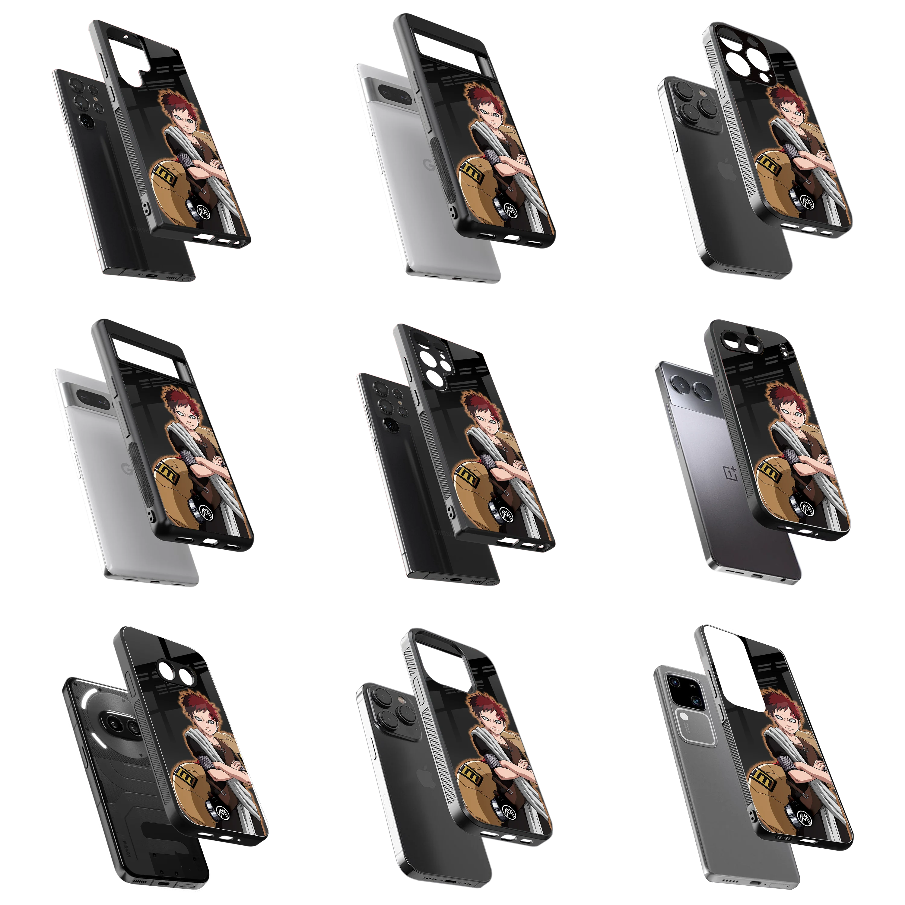 Durable Glass Back Mobile Case for iPhone, Samsung, OnePlus, Google Pixel, Redmi, Vivo, Oppo