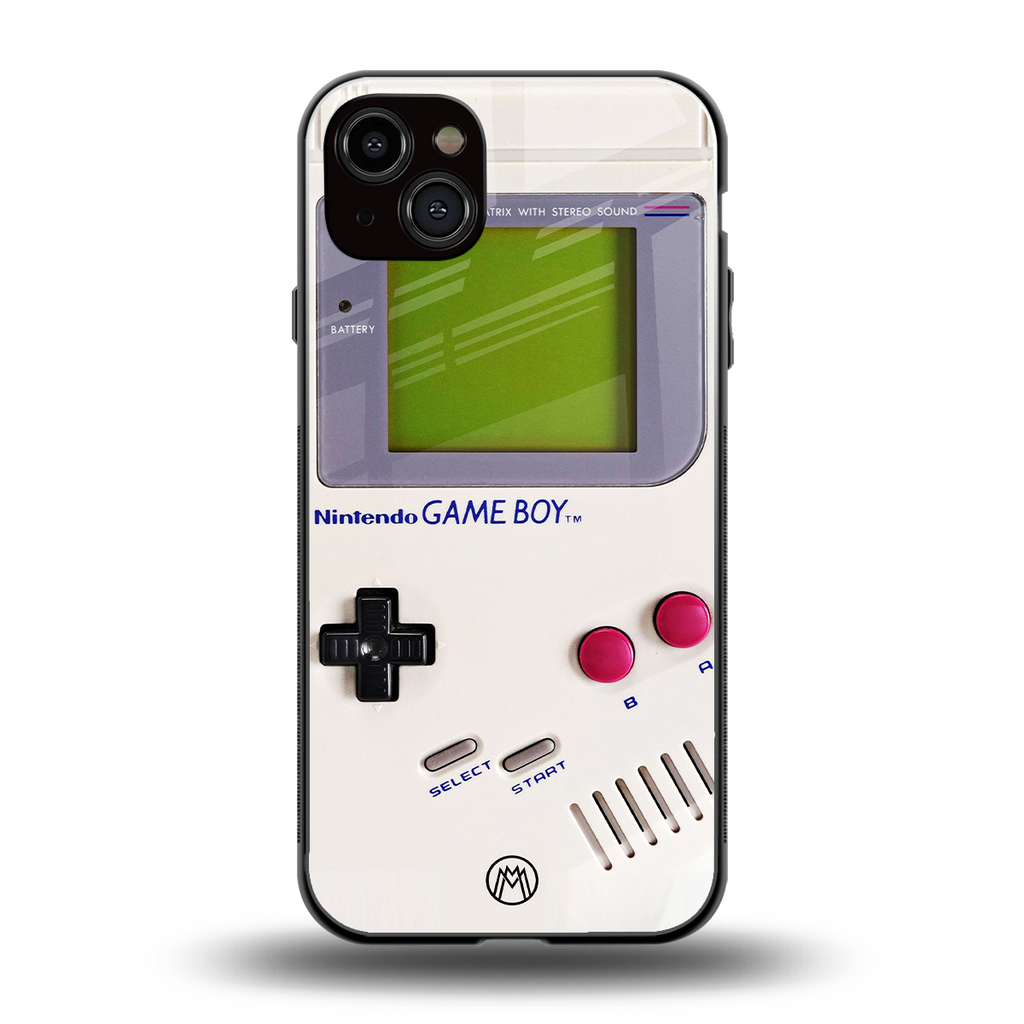 gameboy classic back phone cover | glass case for iphone 15 plus