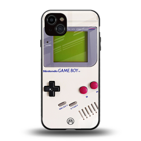 gameboy classic back phone cover | glass case for iphone 15 plus