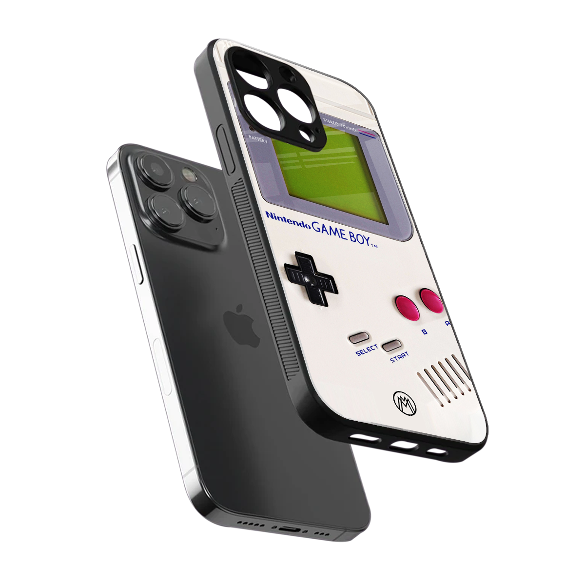 gameboy classic back phone cover | glass case for iphone 15 pro max
