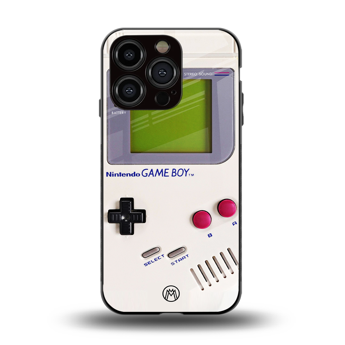 gameboy classic back phone cover | glass case for iphone 15 pro