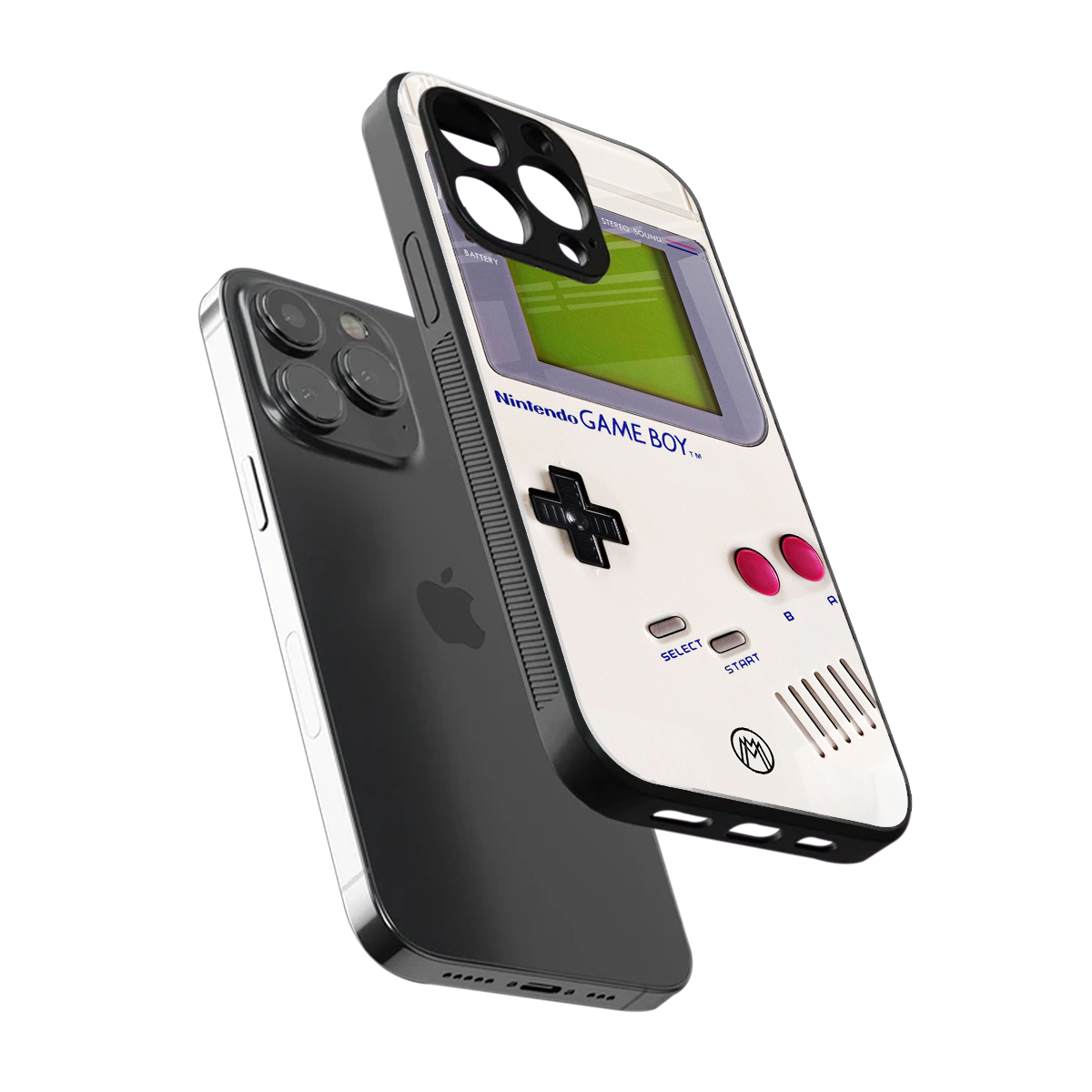 gameboy classic back phone cover | glass case for iphone 15 pro