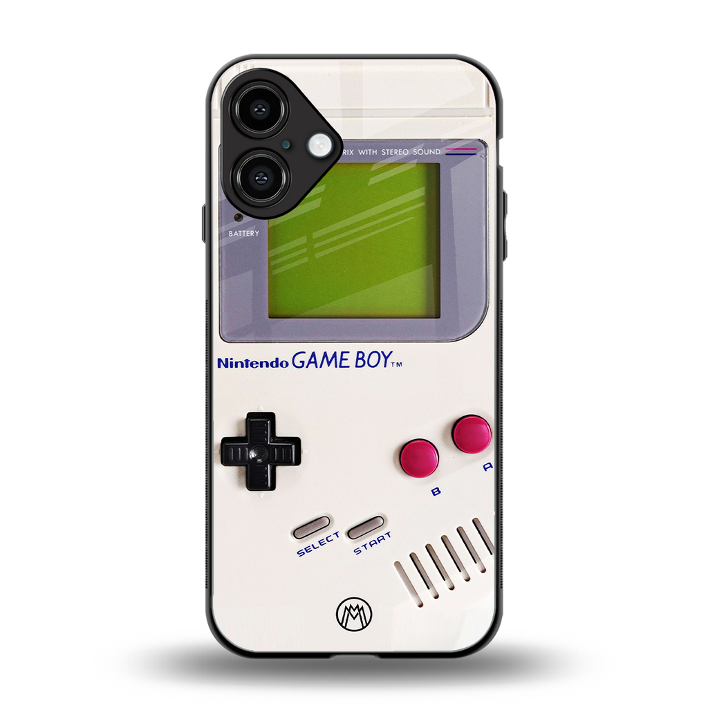 gameboy classic back phone cover | glass case for iphone 16 plus